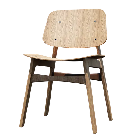 Oak Chair  3D Illustration