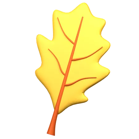 Oak Leaf 3 D Icon Illustration 3D Icon