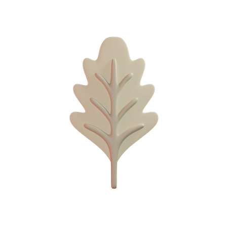 Oak Leaf  3D Illustration