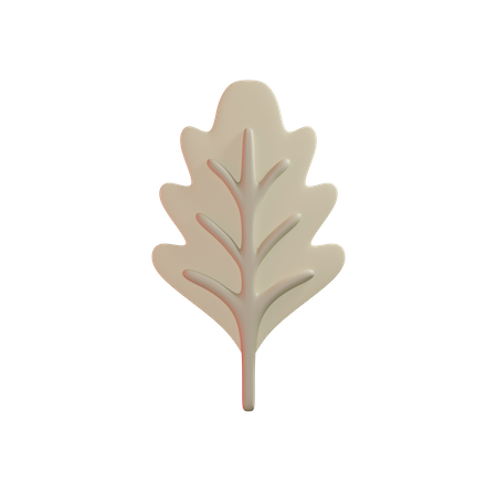 Oak Leaf 3D Illustration