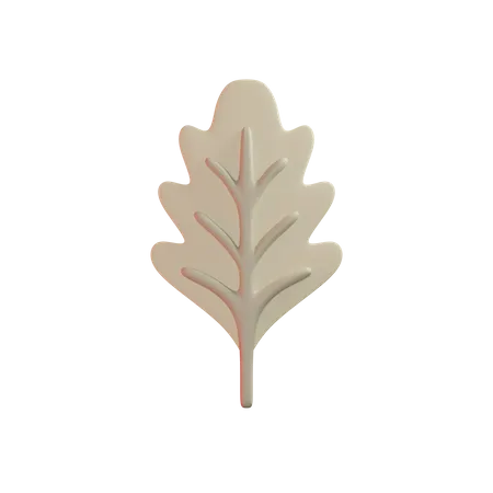 Oak Leaf 3D Illustration