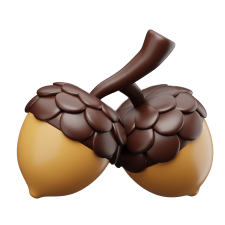 Oak Nuts  3D Icon