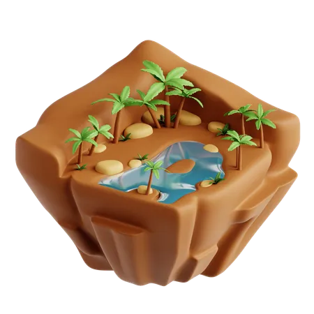 Oasis  3D Icon