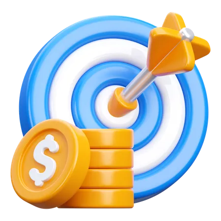 Obiettivo finanziario  3D Icon