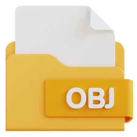 3 D Obj File Extension Folder 3D Icon