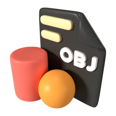 OBJ File Extension  3D Icon