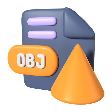 OBJ File Extension  3D Icon