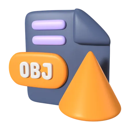 This Is OBJ File Extension 3 D Render Illustration Icon It Comes As A High Resolution PNG File Isolated On A Transparent Background The Available 3 D Model File Formats Include BLEND OBJ FBX And GLTF 3D Icon