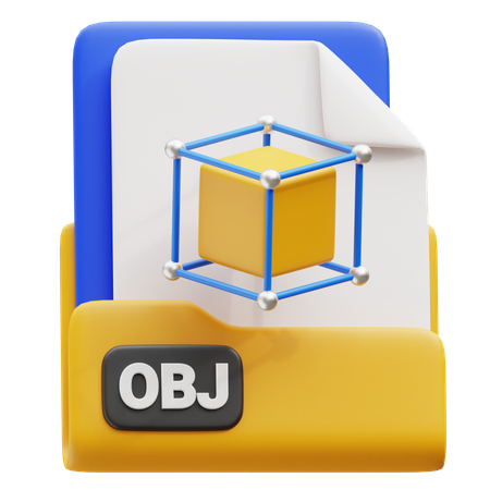 OBJ File Extension  3D Icon