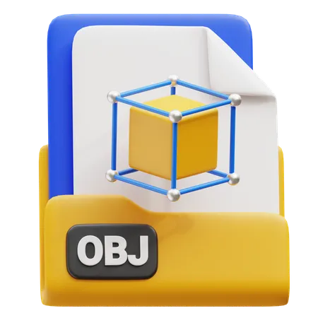 OBJ File Extension  3D Icon