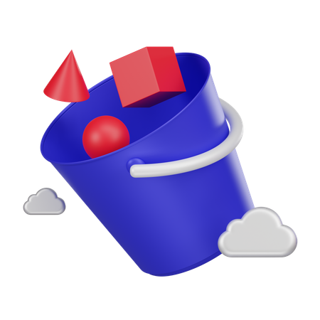 Object Storage Bucket  3D Icon