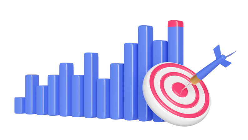 Objectif de croissance  3D Icon