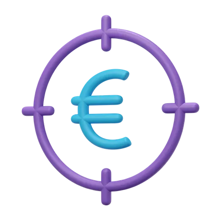 Objectif de l'euro  3D Illustration
