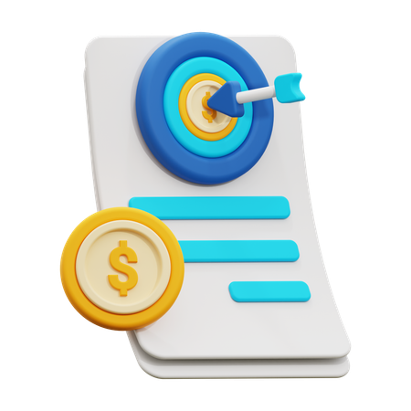 Objectif financier  3D Icon