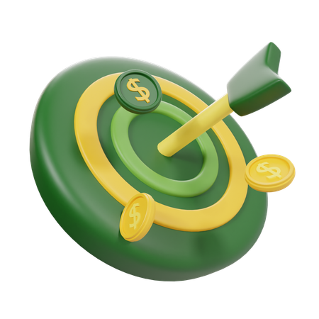 Objectif financier  3D Icon