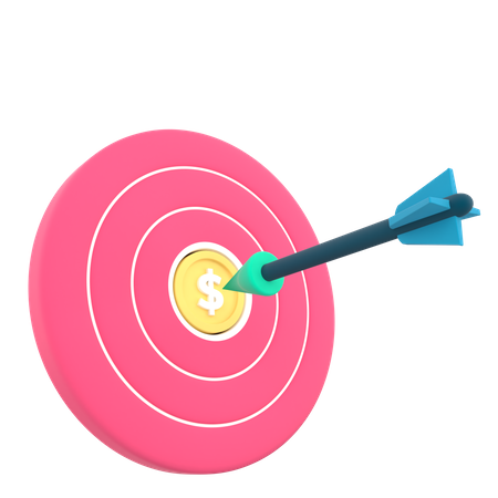 Objectif financier  3D Icon