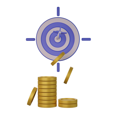 Objectif financier  3D Icon