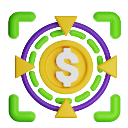 Objectif financier cible  3D Icon