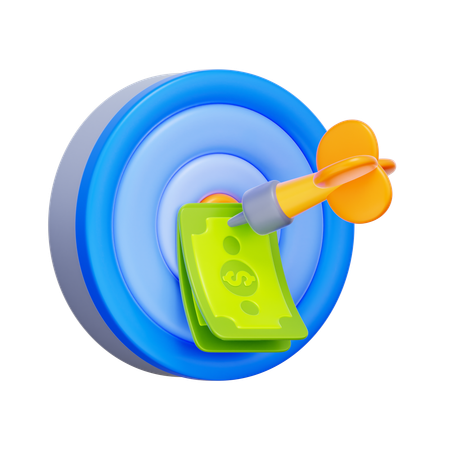 Objectif financier cible  3D Icon