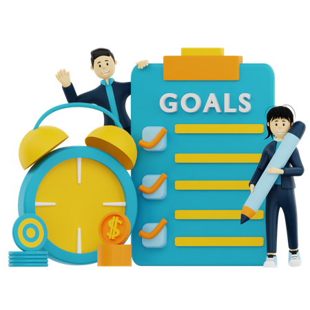 Objectifs d'affaires  3D Icon