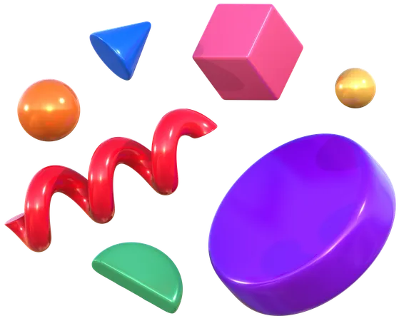 Objects Geometric Harmony Abstract Shapes  3D Icon