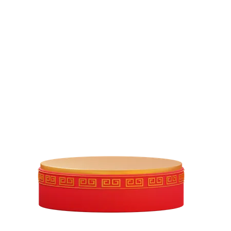 Podium d'objets chinois  3D Illustration