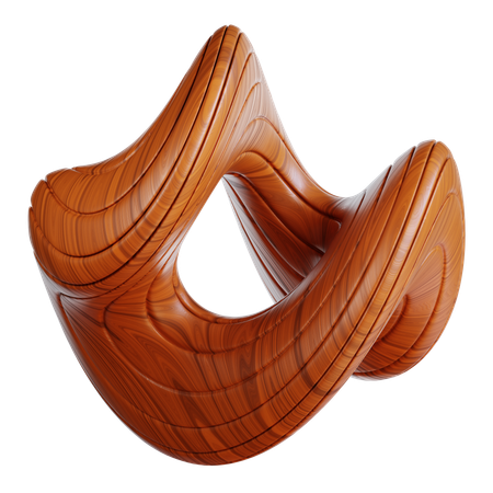 Objet en bois marron  3D Icon