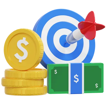 Objetivo de ahorro  3D Icon