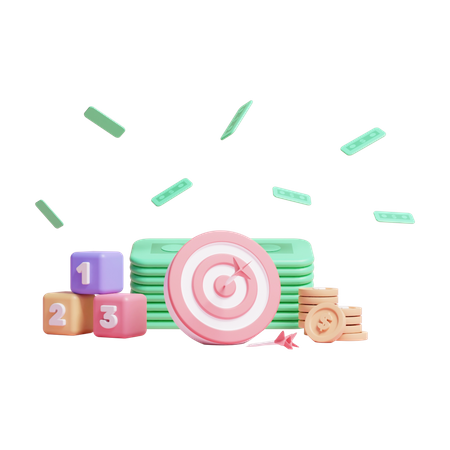 Objetivo de dinero  3D Icon