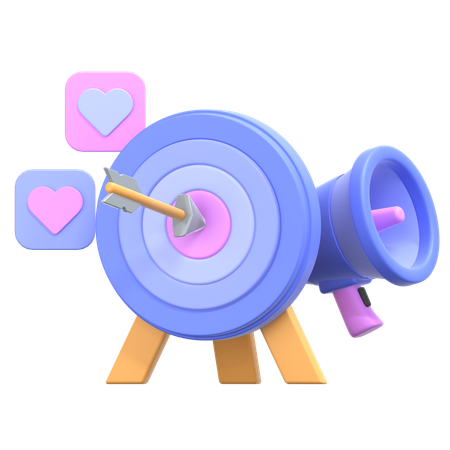 Objetivo de marketing  3D Icon