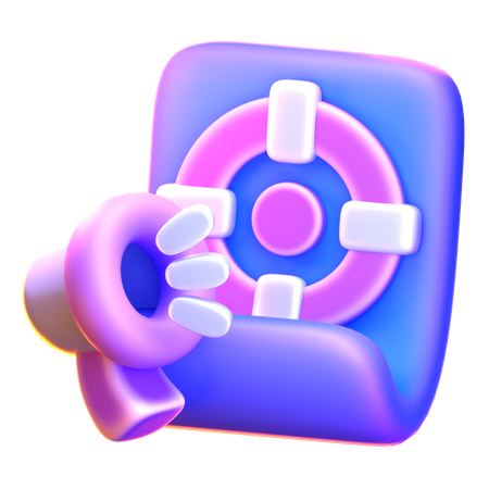 Objetivo de marketing  3D Icon
