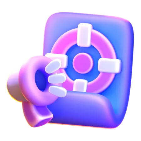 Objetivo de marketing  3D Icon