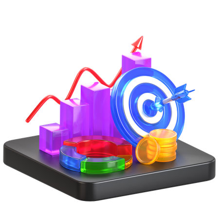 Objetivo de negócios  3D Icon
