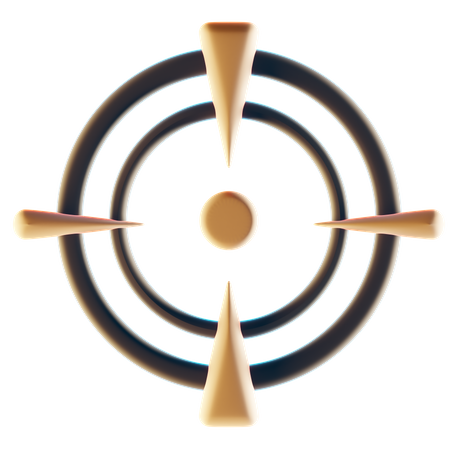 Objetivo de precisión  3D Icon