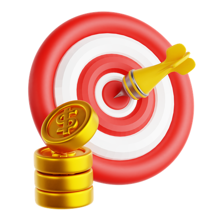 Objetivo de recaudación de fondos  3D Icon