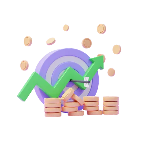 Objetivo de dinero  3D Icon