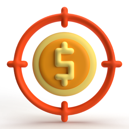 Dinero objetivo  3D Icon