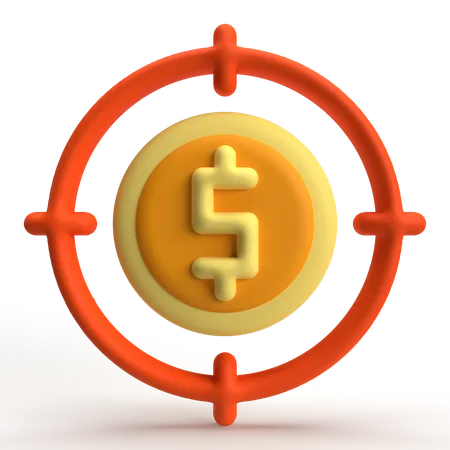 Dinero objetivo  3D Icon