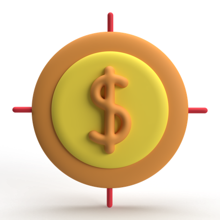 Dinero objetivo  3D Icon