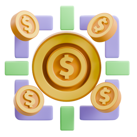 Objetivo financeiro  3D Icon