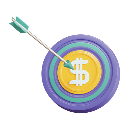 Meta financiera  3D Icon