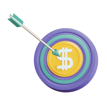 Meta financiera  3D Icon