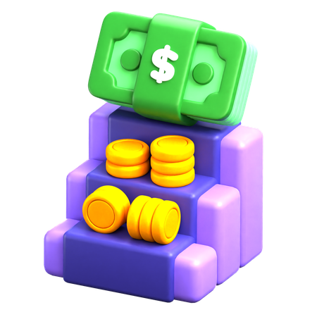 Objetivo financiero  3D Icon