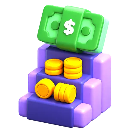 Objetivo financiero  3D Icon