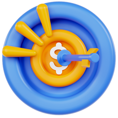 Meta financiera  3D Icon