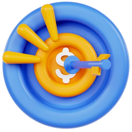 Meta financiera  3D Icon