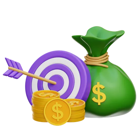 Meta financiera  3D Icon