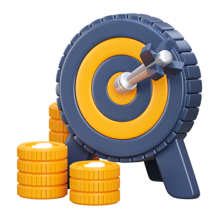 Objetivo financiero  3D Icon