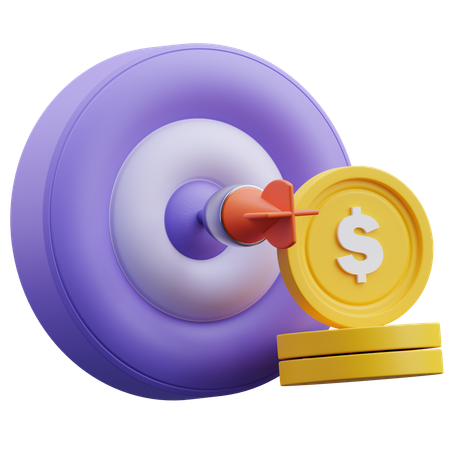 Objetivo financiero  3D Icon