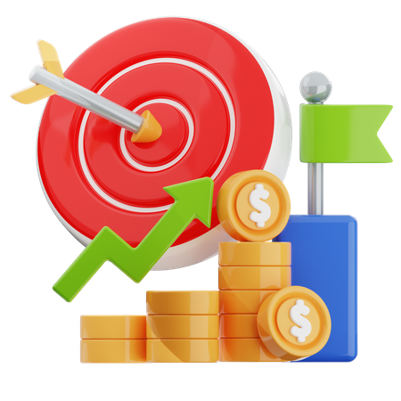 Meta financiera  3D Icon